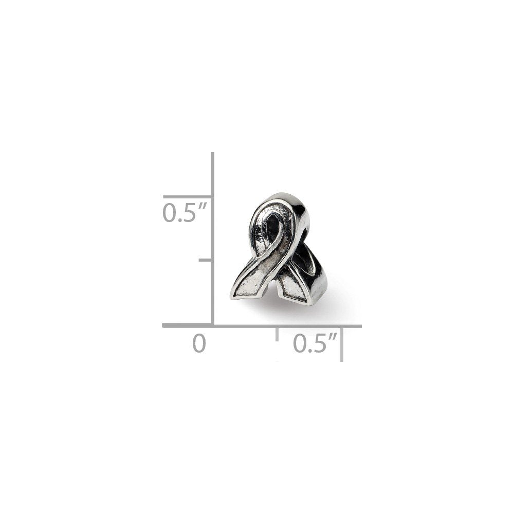Sterling Silver Reflections Awareness Ribbon Bead