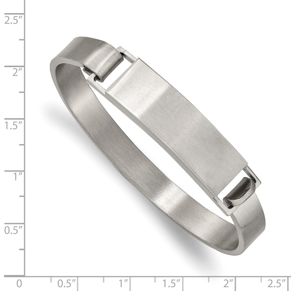 Stainless Steel Brushed 7.8mm ID Bangle 6.75 inches