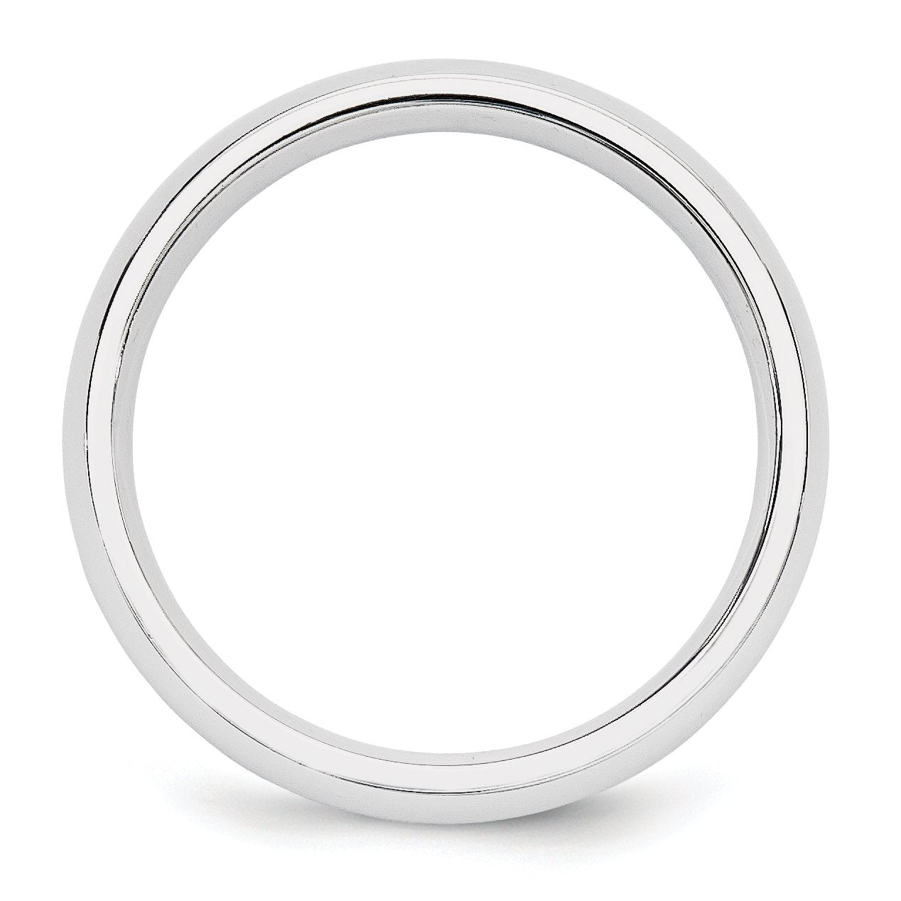 10k White Gold 5mm Standard Weight Comfort Fit Wedding Band Size 14