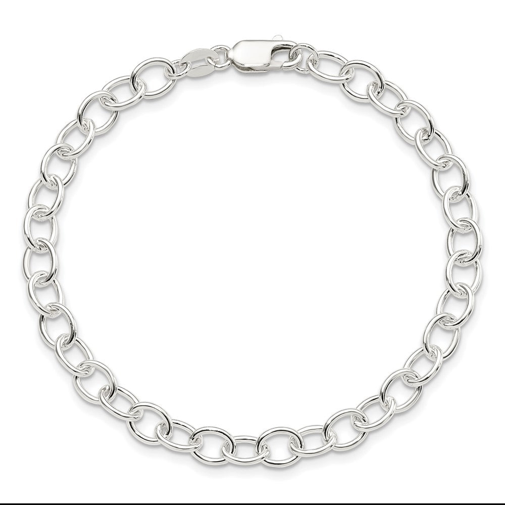 Sterling Silver Polished Fancy Link Bracelet 7.5 inches
