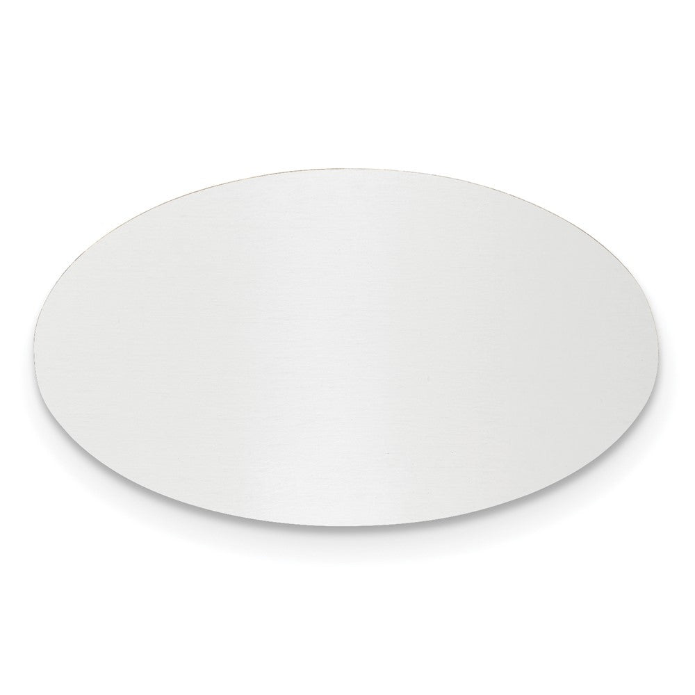3/4 x 1 1/4 Oval Polished Aluminum Plates-Set of 6