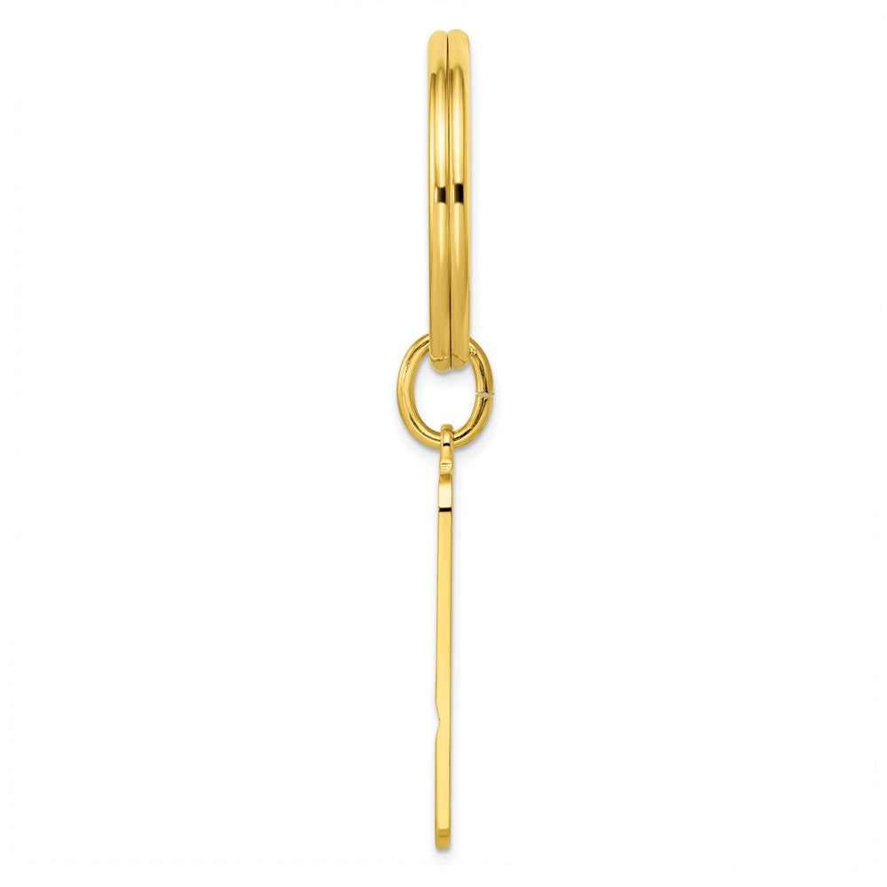 Gold-plated Kelly Waters Satin Key Ring with Polished End