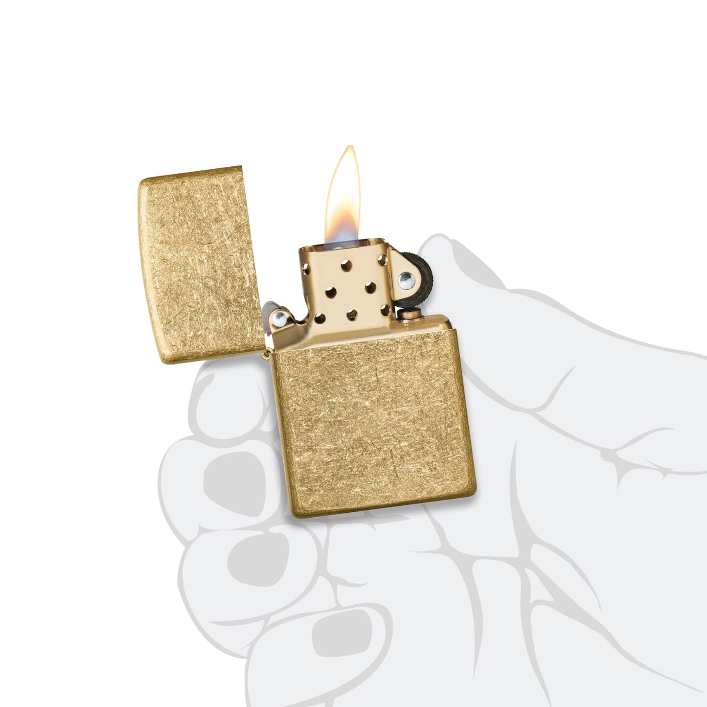 Zippo Armor Tumbled Brass Pocket Lighter