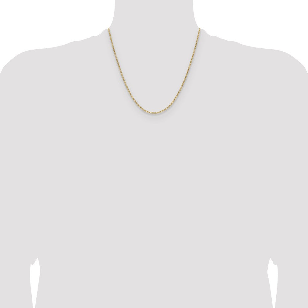 14k 2.2mm Semi-Solid Paperclip Chain