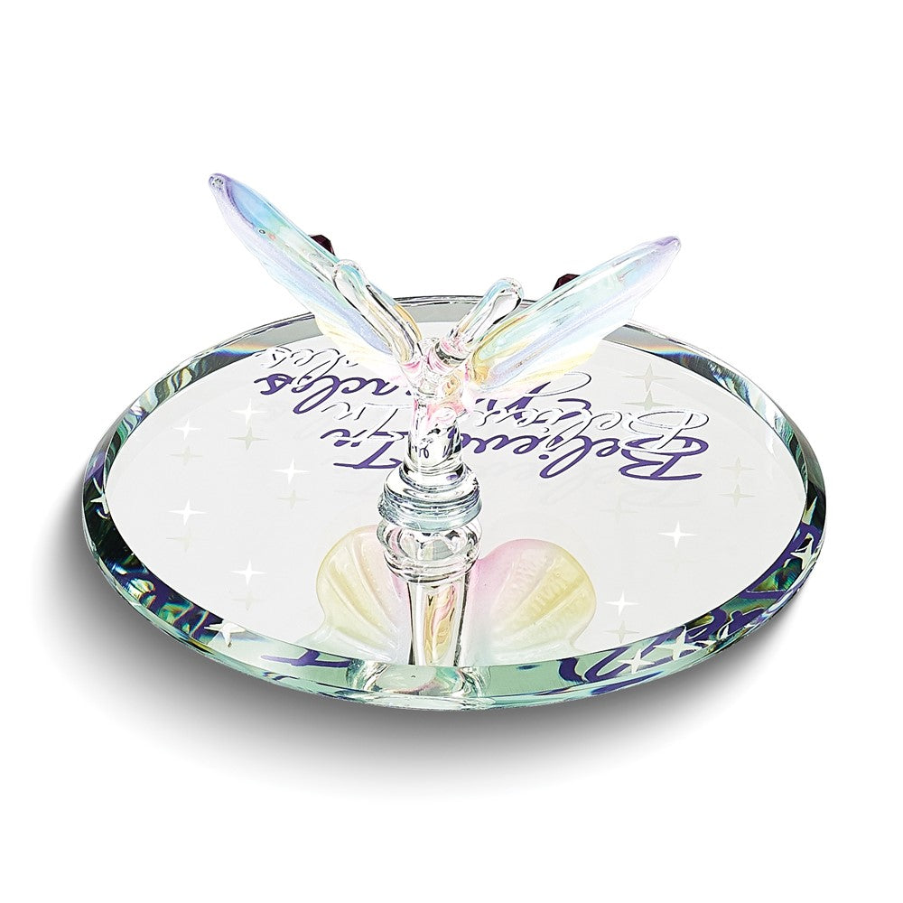 Glass Baron Crystal Butterfly "Believe in Miracles"