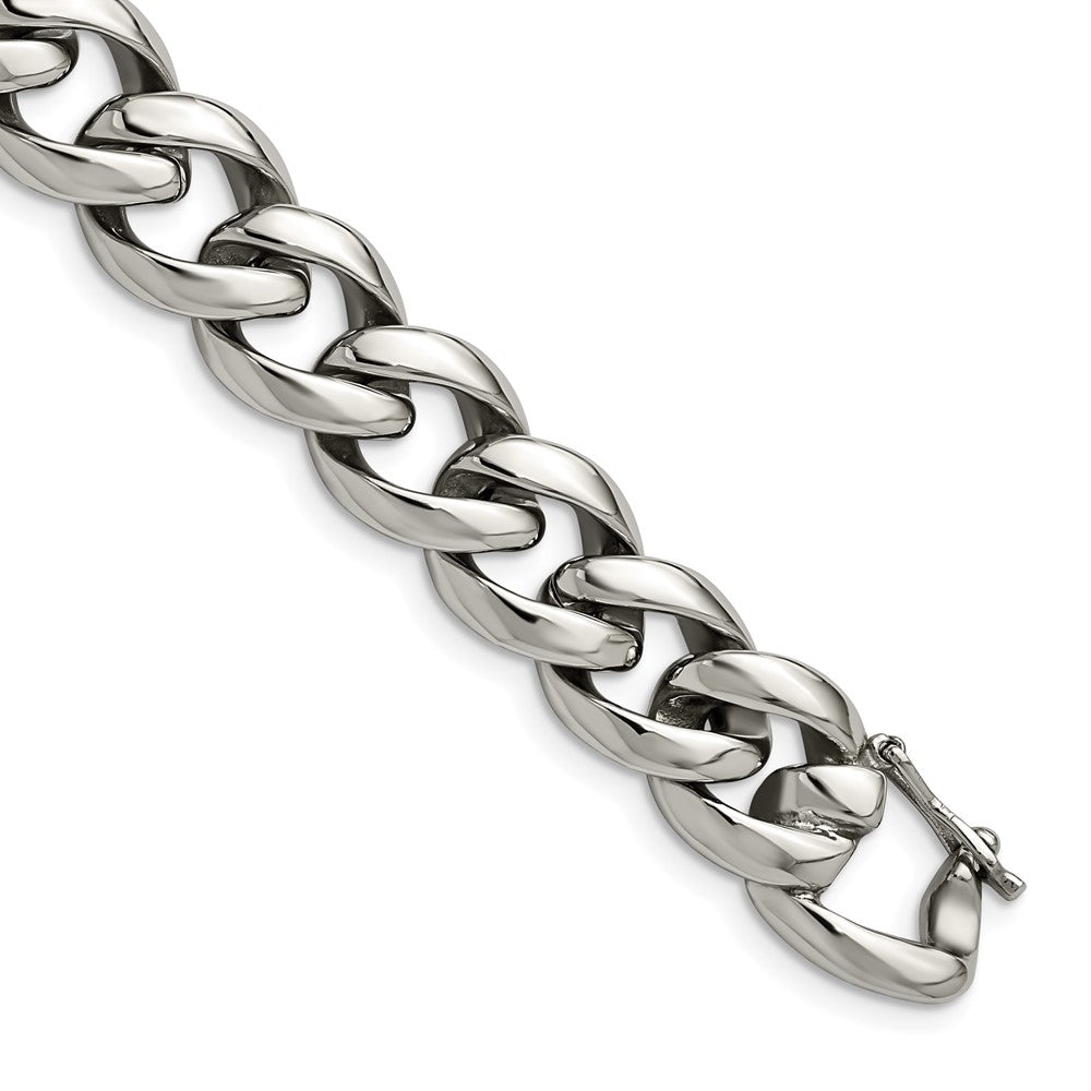 Stainless Steel Polished Link 8.25in Bracelet 8.25 inches