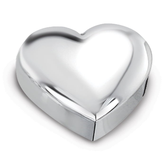 Creative Gifts International 026032 2.5 x 2.5 in. Heart Box - Nickel Plated