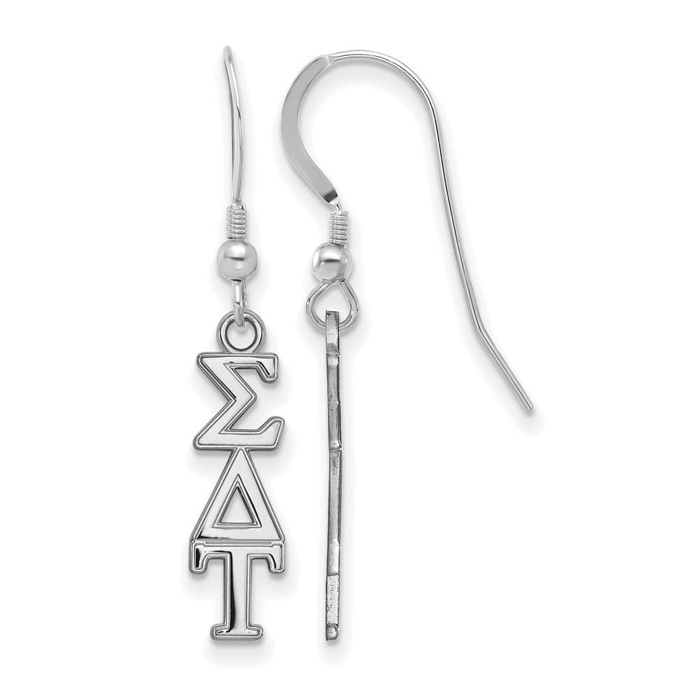 Sterling Silver Official Licensed Greek Sororities Sigma Delta Tau Small Dangle Earrings