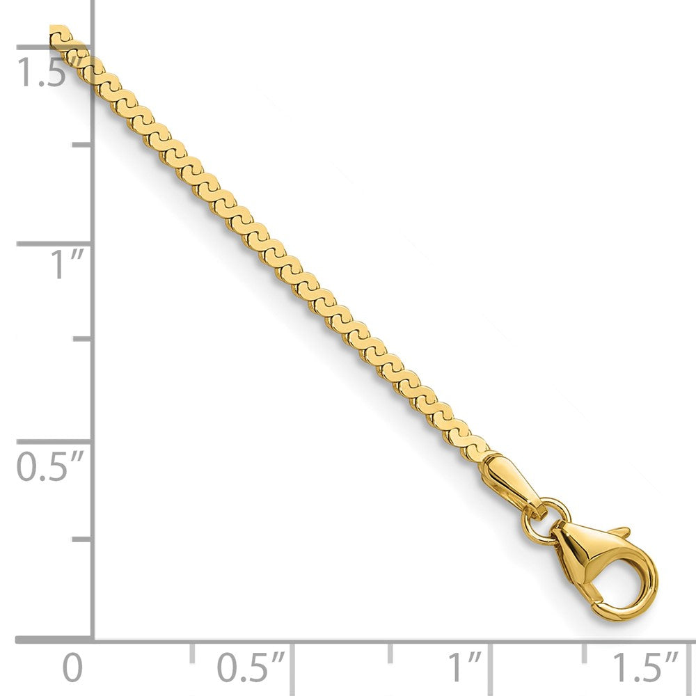 14K 1.55mm Serpentine Chain