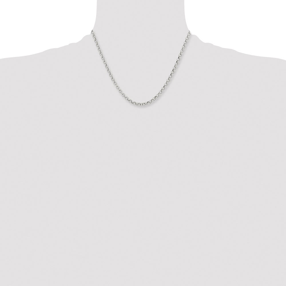 Stainless Steel Polished 4.6mm 18in Rolo Chain