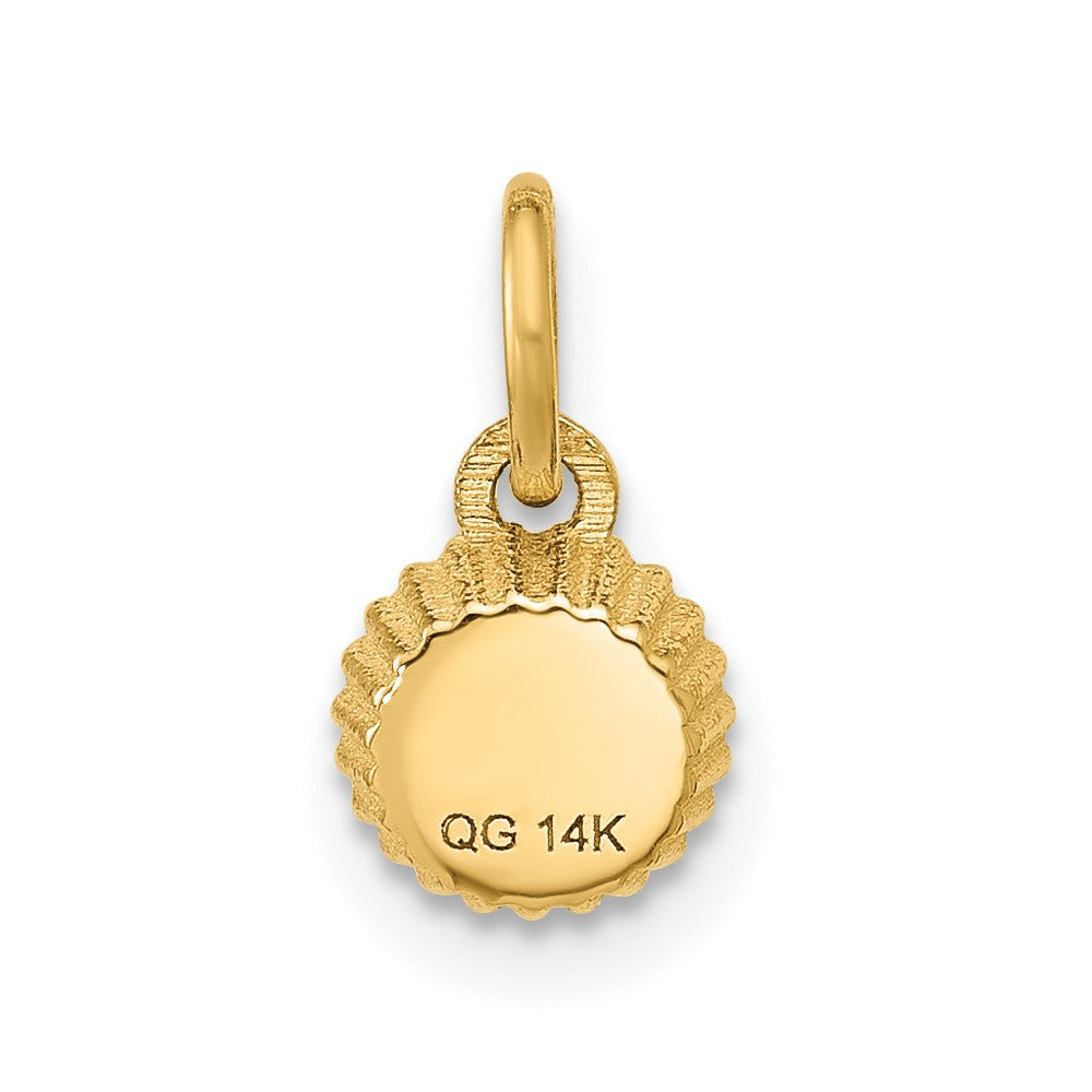 14K Polished Cupcake Pendant