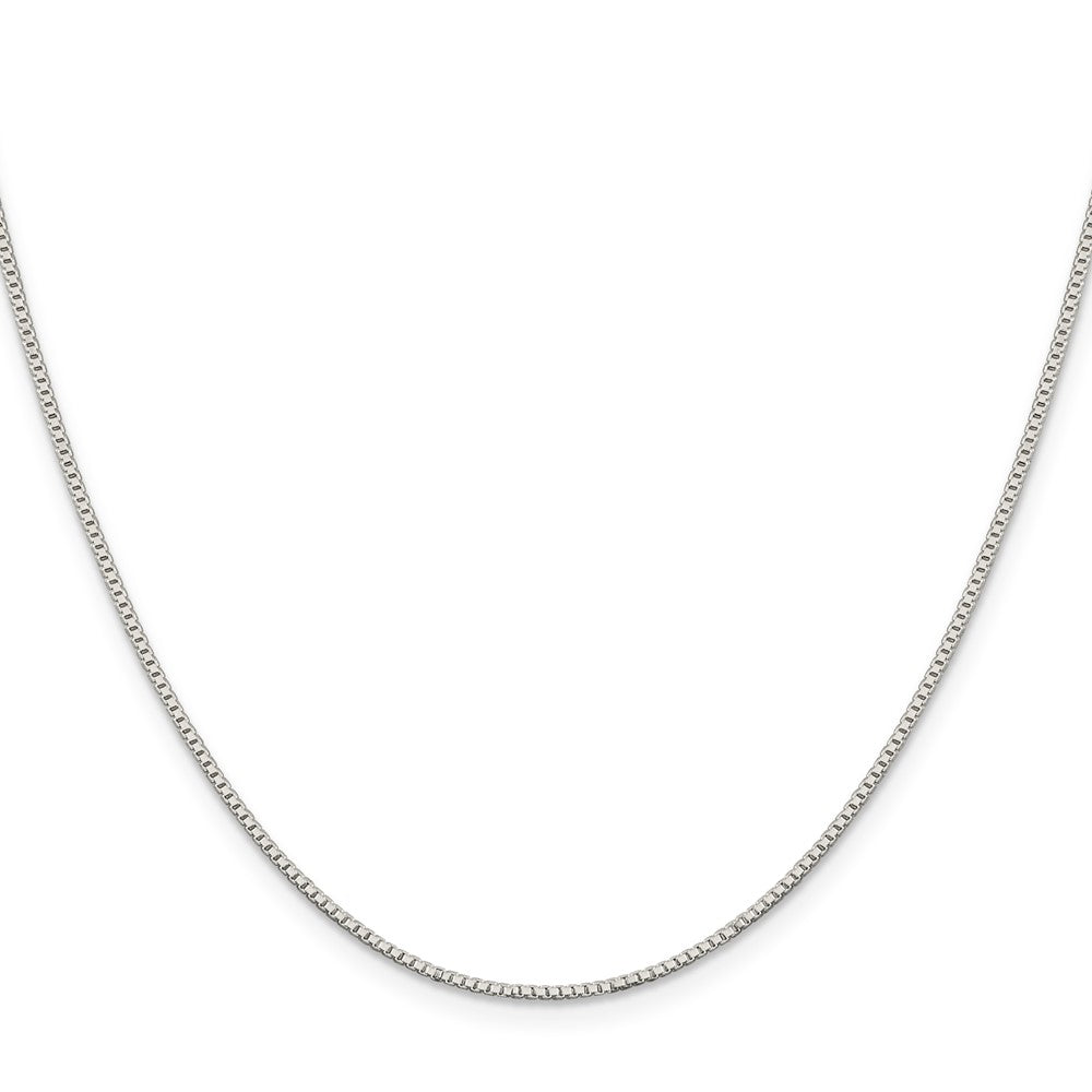 Sterling Silver Rhodium-plated 1.1mm Box Chain 26 Inches