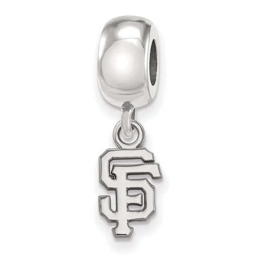 Sterling Silver Rhodium Plated Major League Baseball LogoArt San Francisco Giants Extra Small Dangle