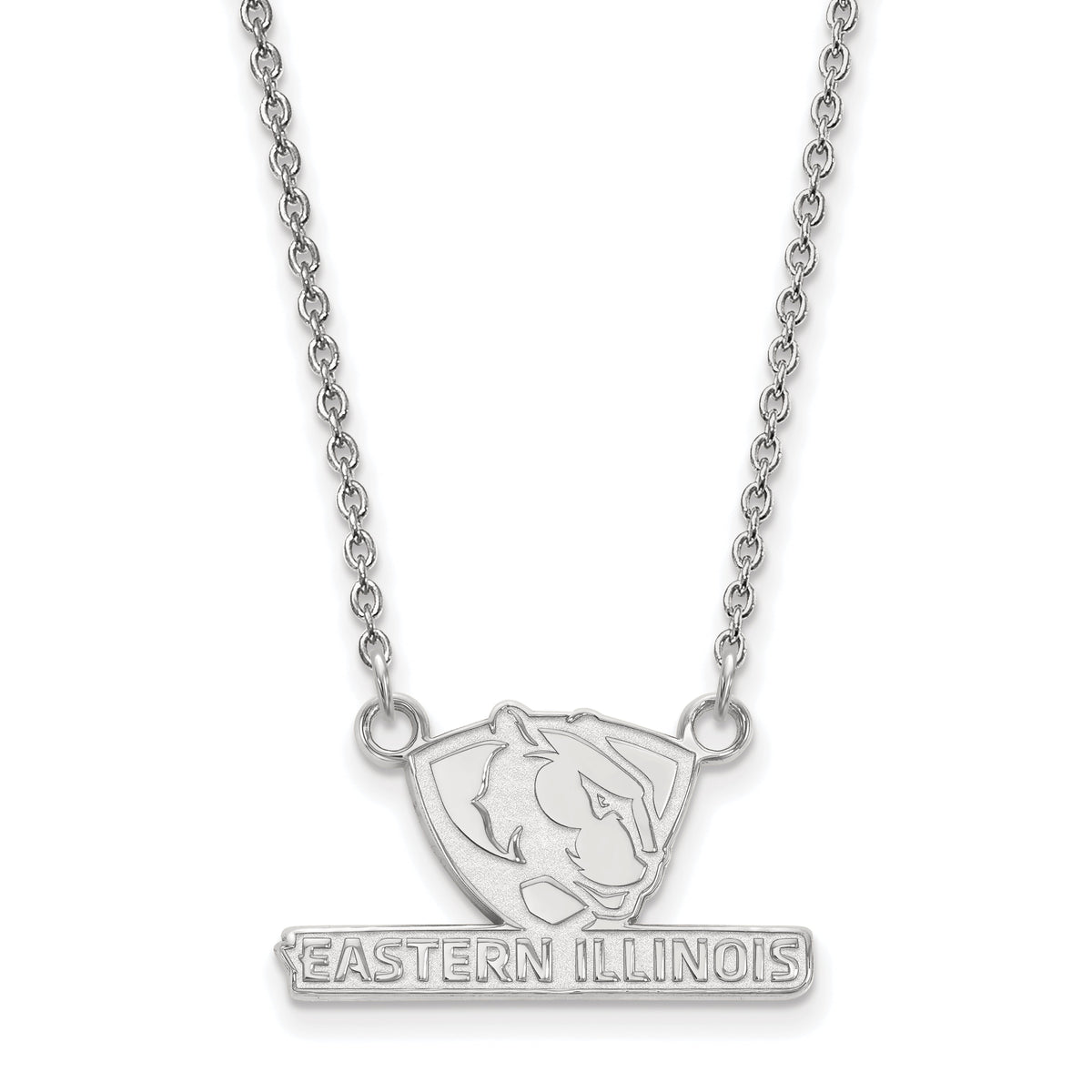 LogoArt Sterling Silver Eastern Illinois University Small Pendant Necklace