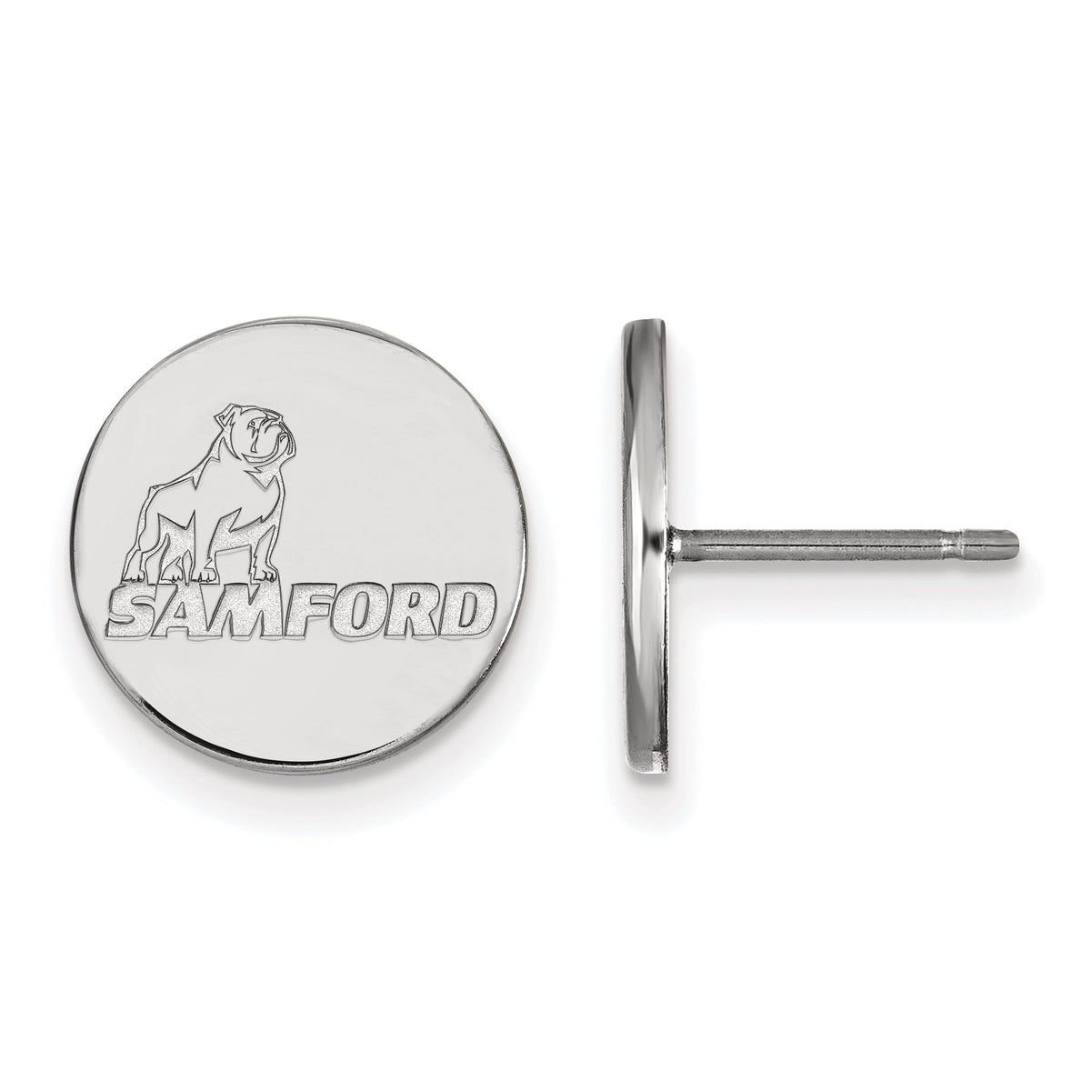 Sterling Silver Official Licensed Collegiate Samford University (SU) Small Post Earrings