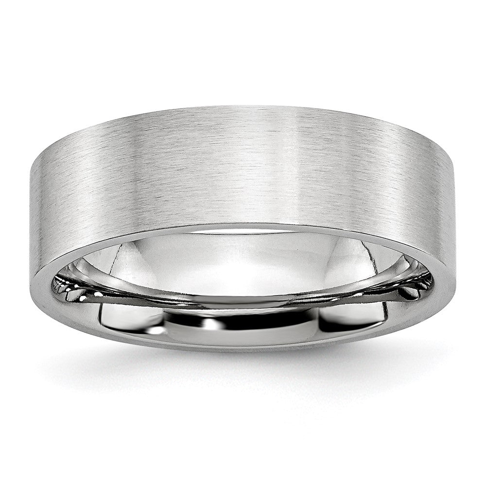 Cobalt Flat Satin 7mm Band Size - 8