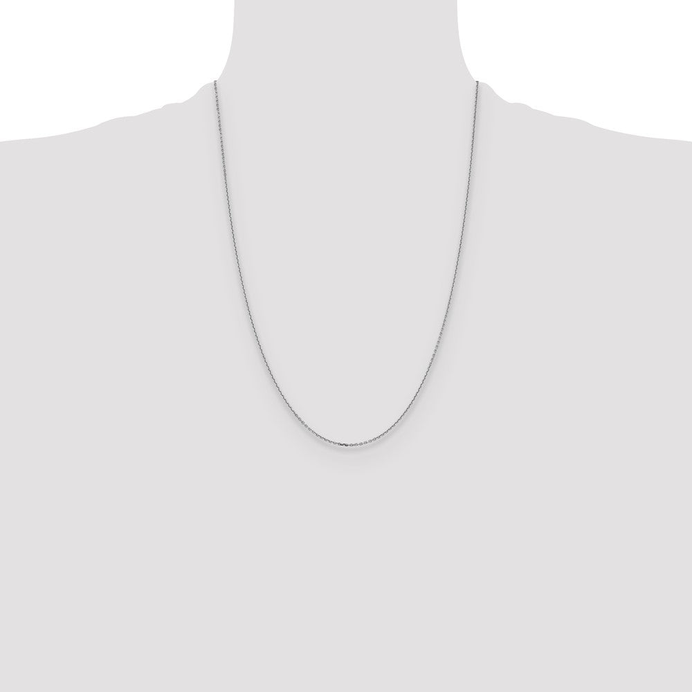 14K White Gold 1.4mm D/C Cable Chain