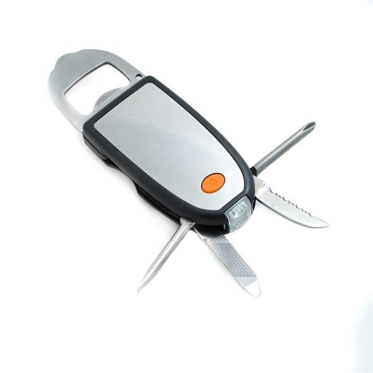 Bey-Berk International BB405 Stainless Steel Bottle Opener with LED Torchlight, Silver