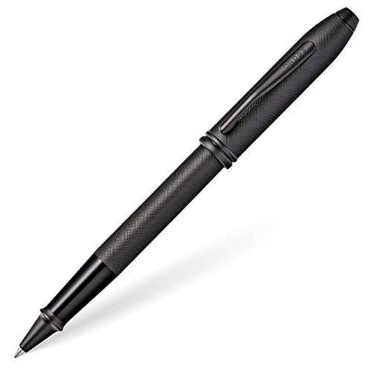 Cross Townsend Black Micro Knurled and Sandblasted Matte Black PVD w/Matte Black PVD Appointmen's Selectip Rollerball Pen