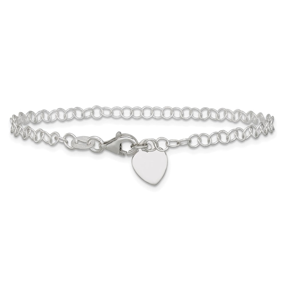 Sterling Silver Round Link Bracelet 7.25 inches