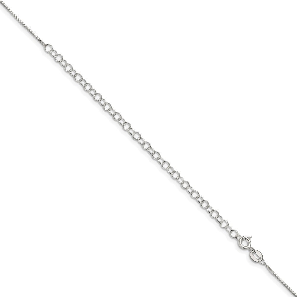 Sterling Silver .8mm Box Chain w/4in ext. 22 Inches