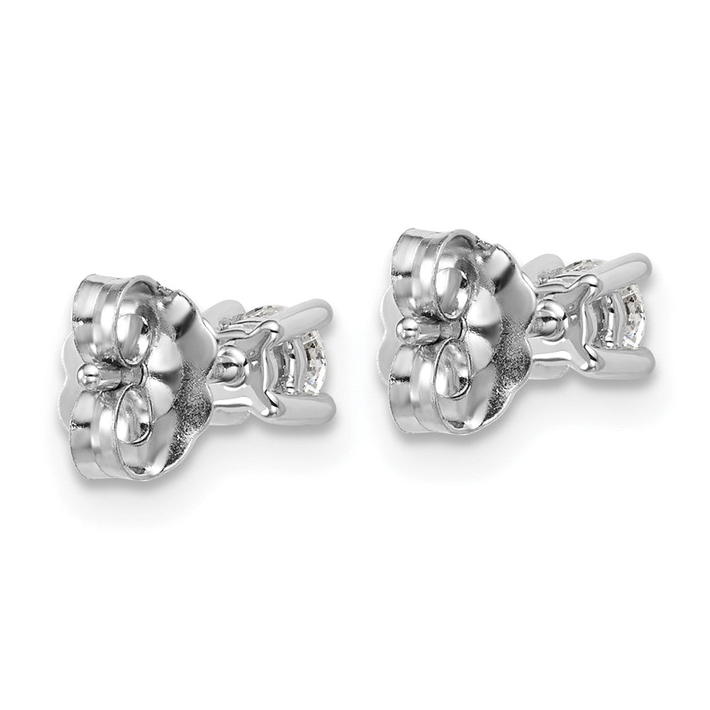 14k White Gold 1/3 ctw Lab Grown Diamond VS/SI+ G+ Round 4 Prong Heavy Wt. Stud Earrings