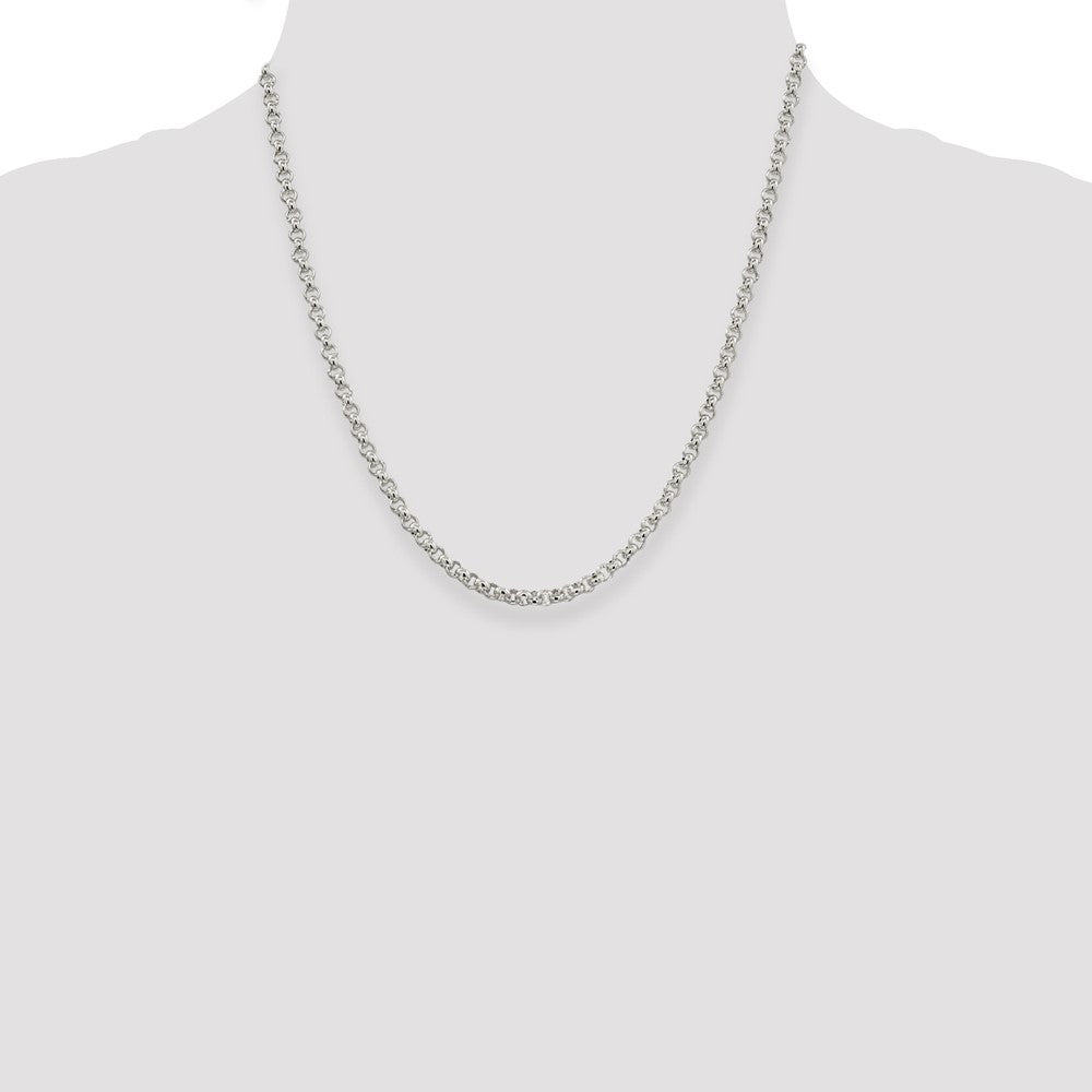Sterling Silver 3mm Square Spiga Chain 20 Inches