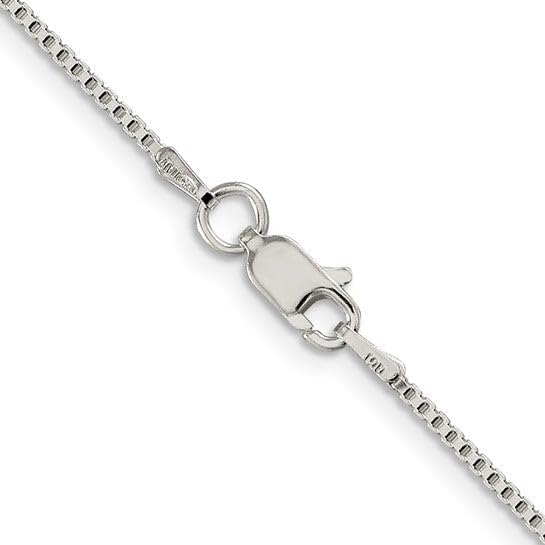 Sterling Silver 1.25mm Box Chain 7 inches