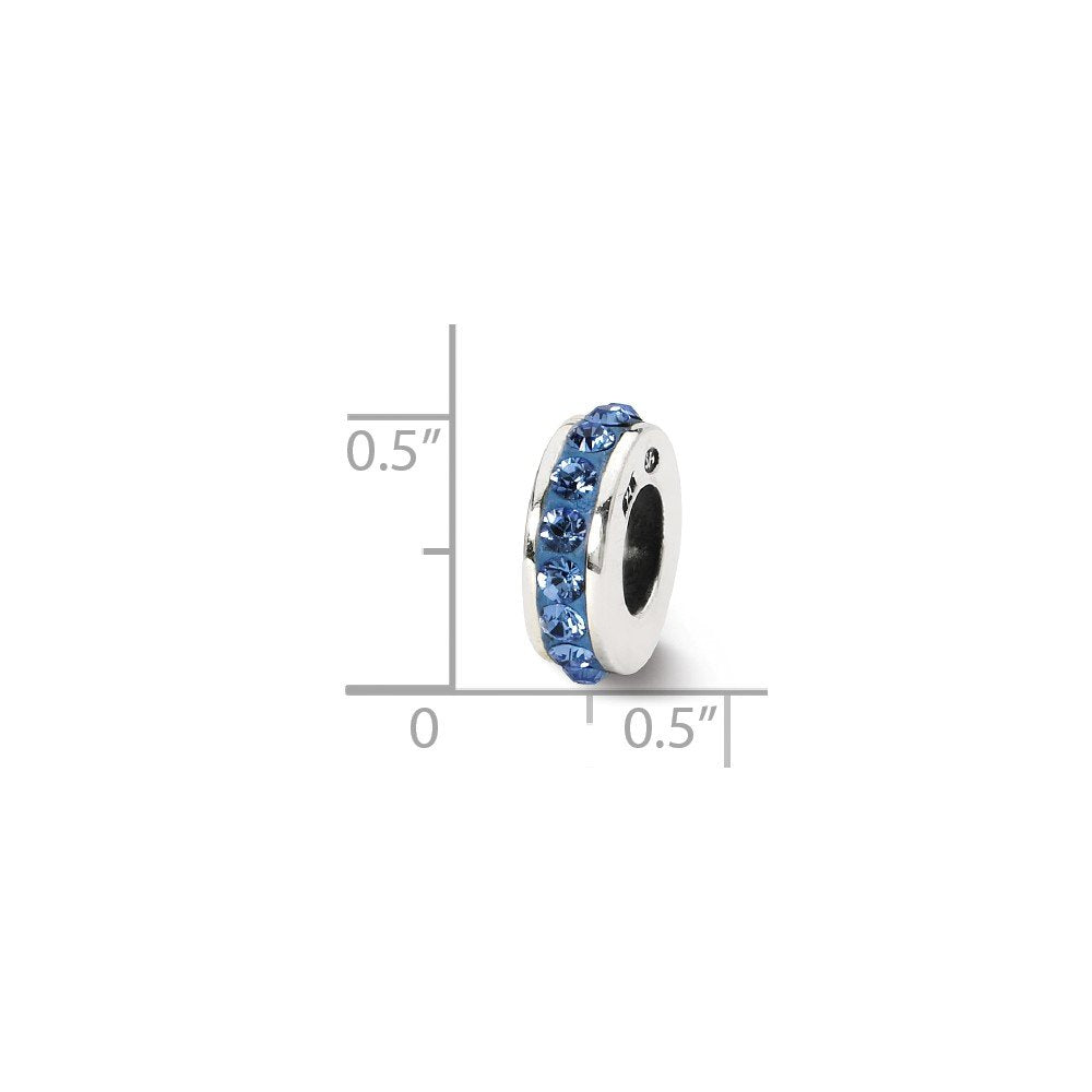 Sterling Silver Reflections Sept Single Row Preciosa Crystal Bead