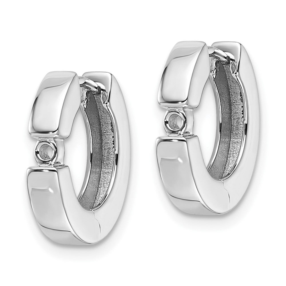 14k White Gold 2-2.7mm Round Hinged Hoop Earrings Mountings