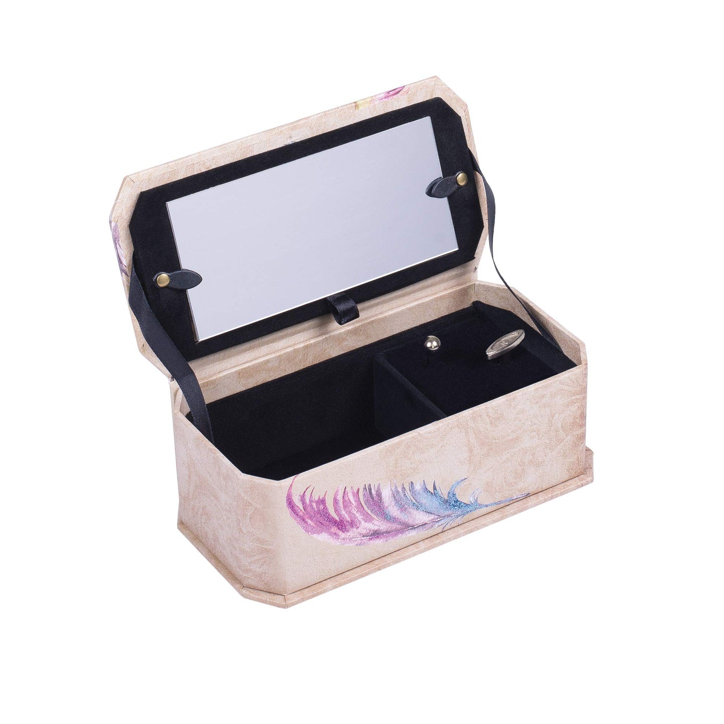 7.25" Beige “Wonderful World" Belle Papier Musical Box
