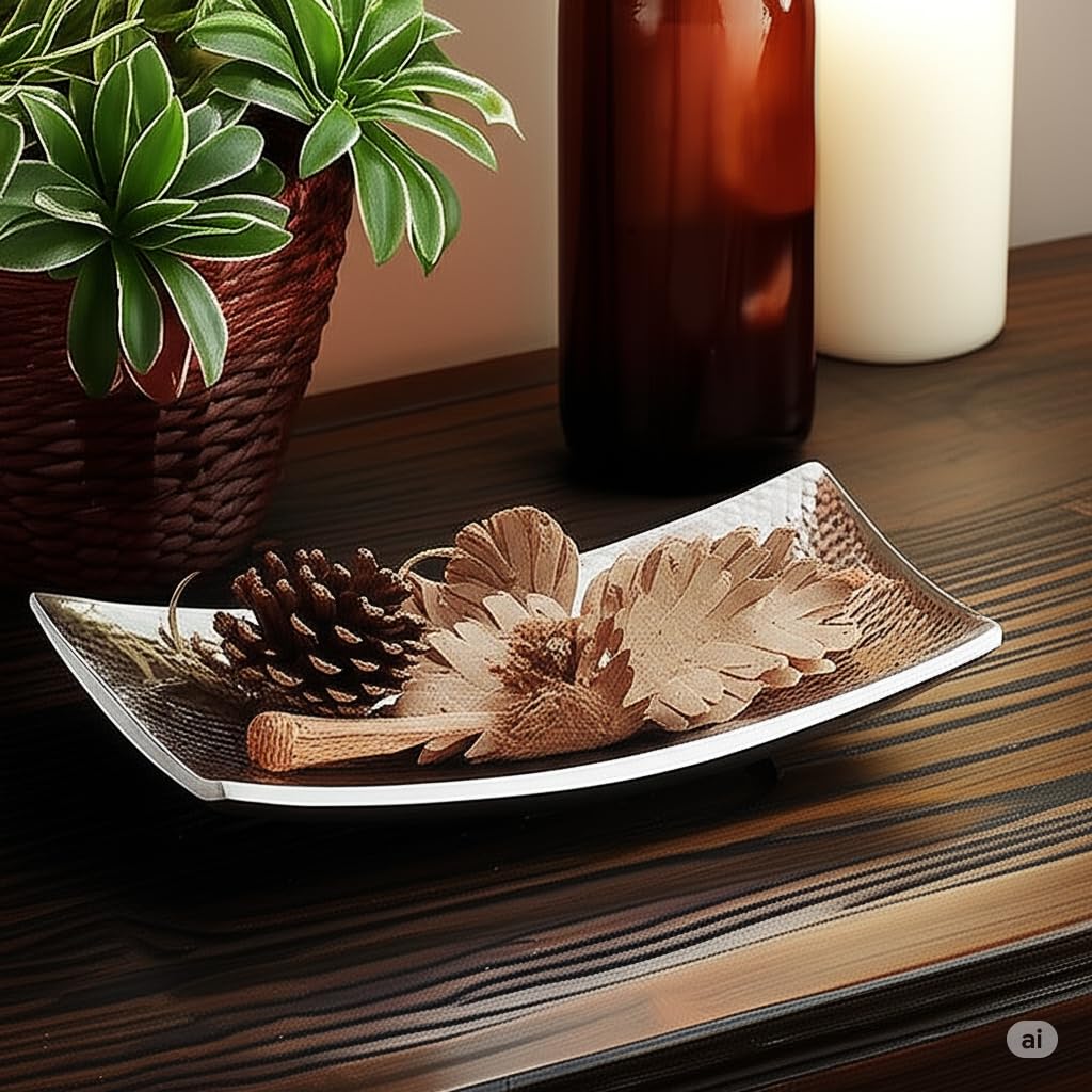 Leeber 72609 15 x 8.25 in. Hammered Curve Doublewall Tray