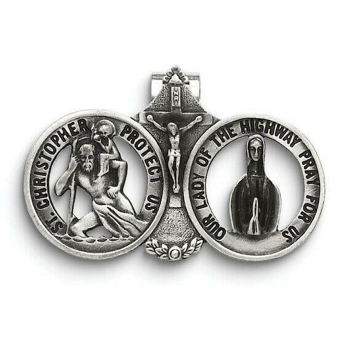 Cathedral Art Saint Christopher/Our Lady of Highway Auto Visor Clip KVC101