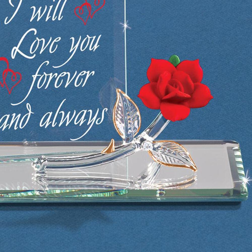 Forever Red Rose Glass Figurine