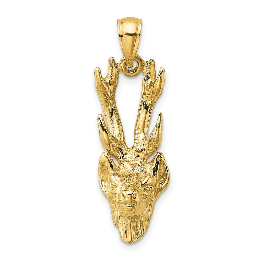 14K 3-D Deer Head Charm
