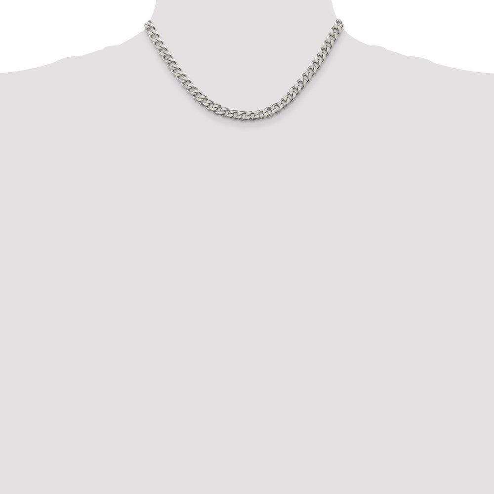 Sterling Silver 6.5mm Curb Chain 16 Inches