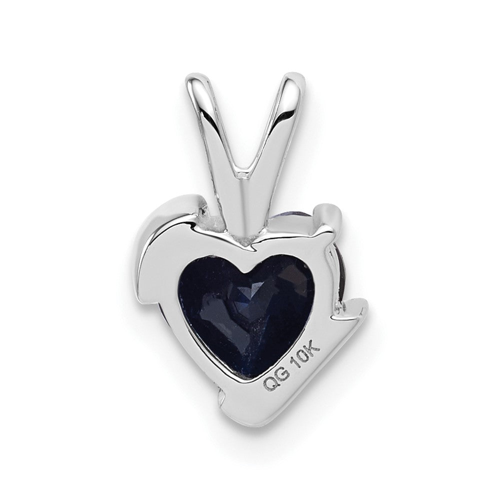 10kw Created Sapphire and Diamond Pendant