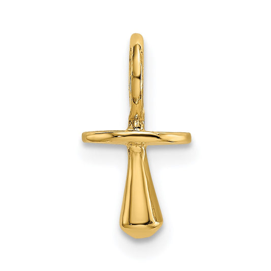 14K Gold Polished 3-D Pacifier Charm