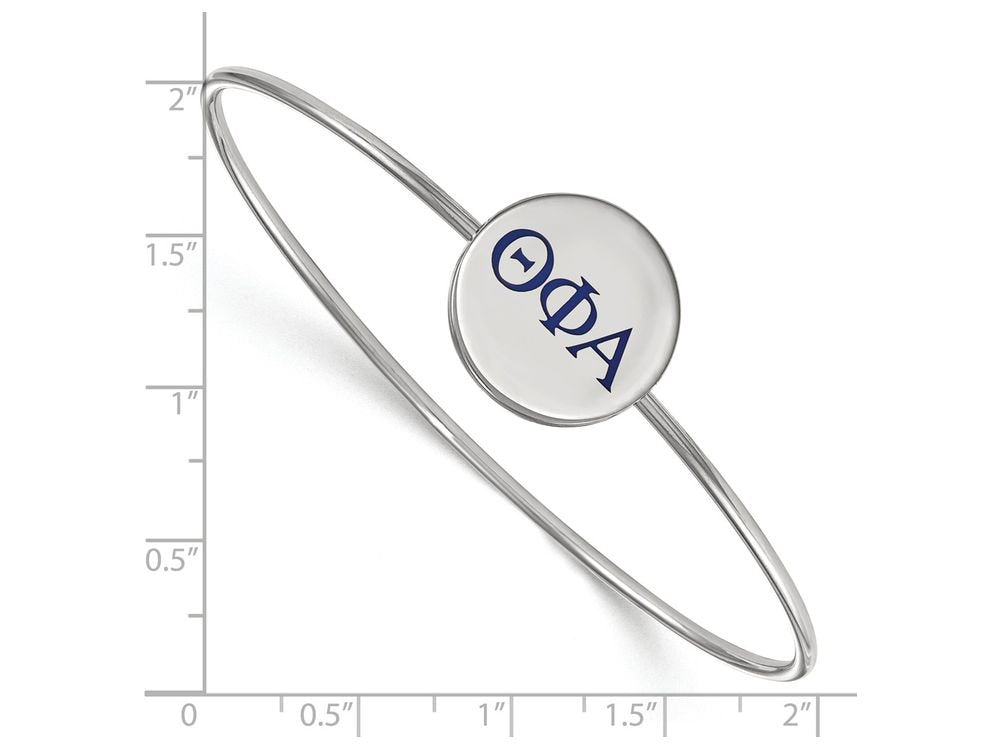 Sterling Silver Official Licensed Greek Sororities Theta Phi Alpha (???) Enameled Slip-on Bangle