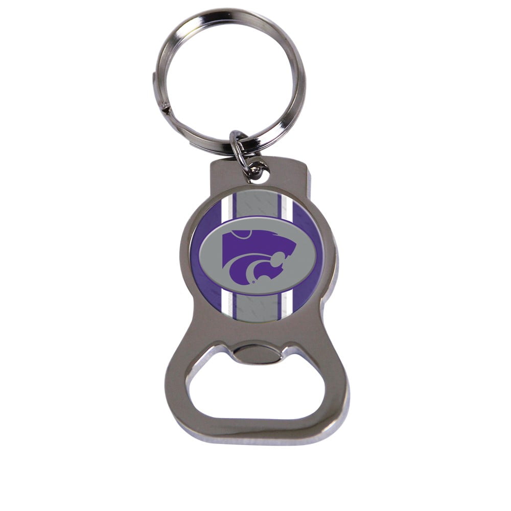 NCAA Kansas State Silver-tone Bottle Opener Key Ring by Rico Industries QGC6402