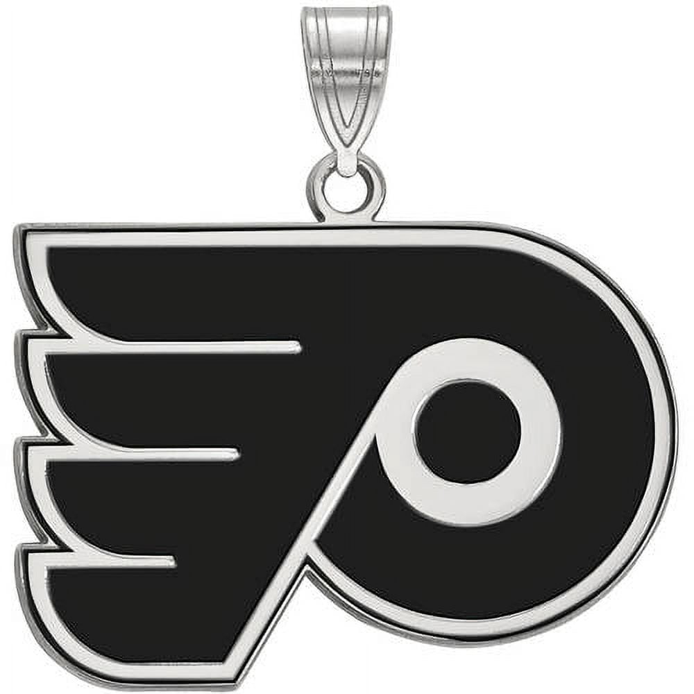 NHL Philadelphia Flyers Sterling Silver Large Enamel Pendant