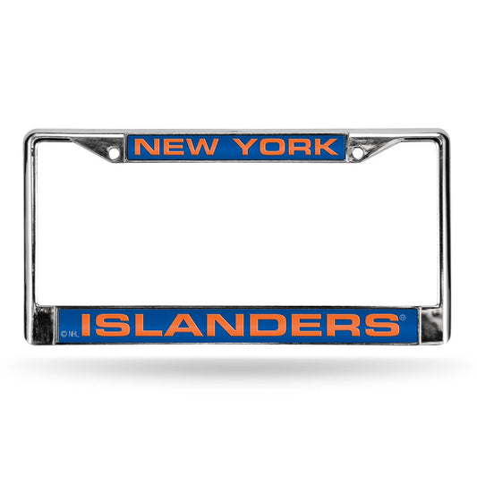 New York Islanders Laser Etched Chrome License Plate Frame