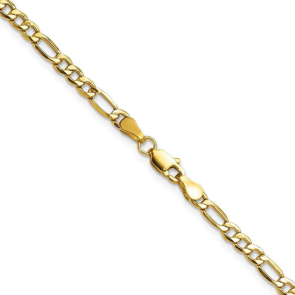 14k 3.5mm Semi-Solid Figaro Chain