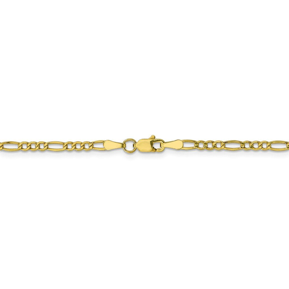 10k 2.5mm Semi-Solid Figaro Chain