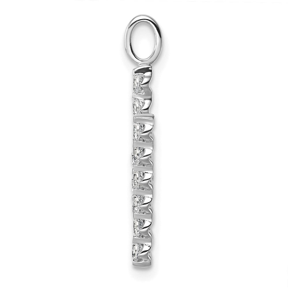True Origin 14k White Gold 3/8 carat Lab Grown Diamond VS DEF Alphabet W Pendant