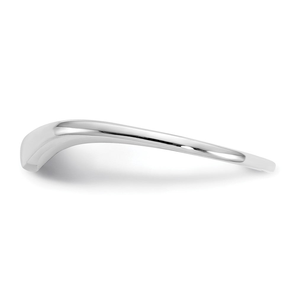 14k White Gold Swirl Ring Size 6.5