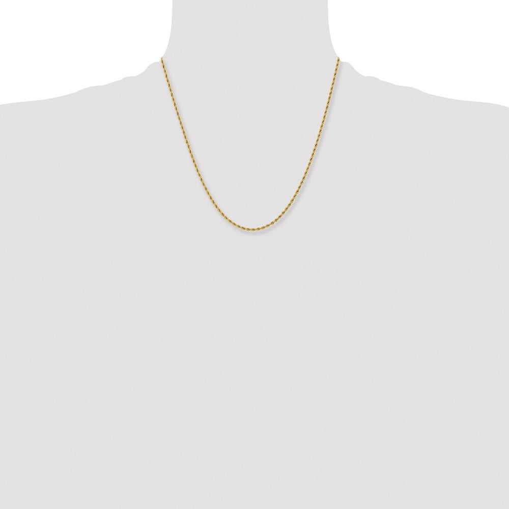 Stainless Steel Polished Yellow IP-plated 2.4mm 20 inch Rope Chain