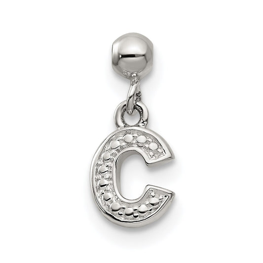 Mio Memento Sterling Silver Letter C Dangle Initial Charm