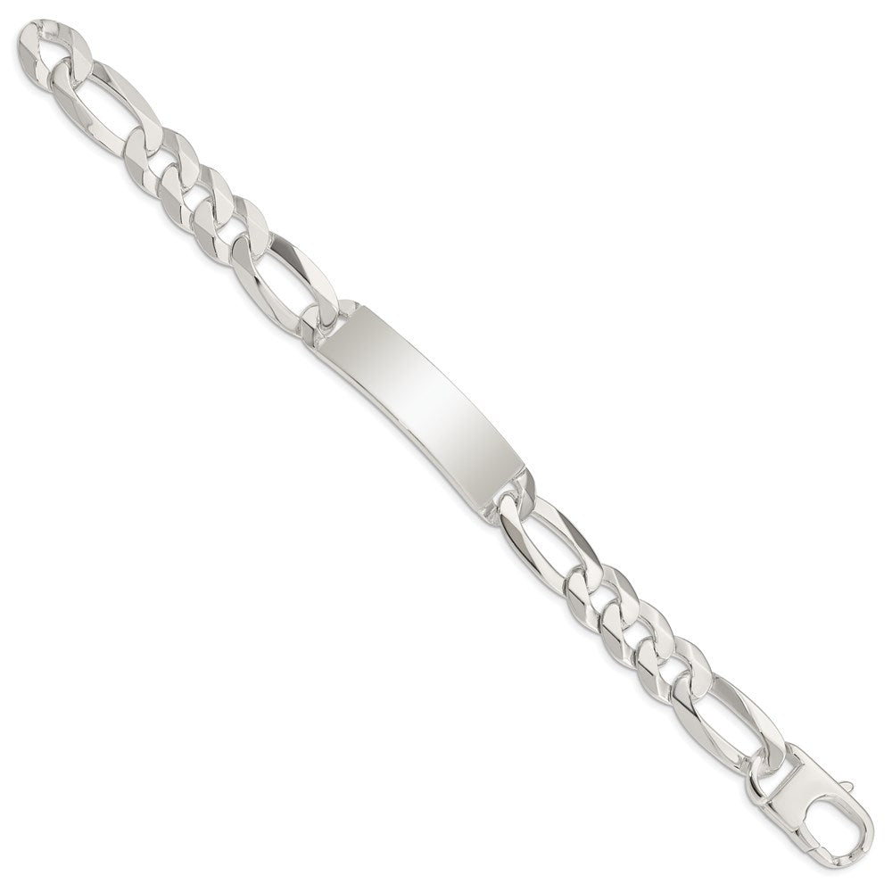 Sterling Silver Figaro Link ID Bracelet 8.5 inches