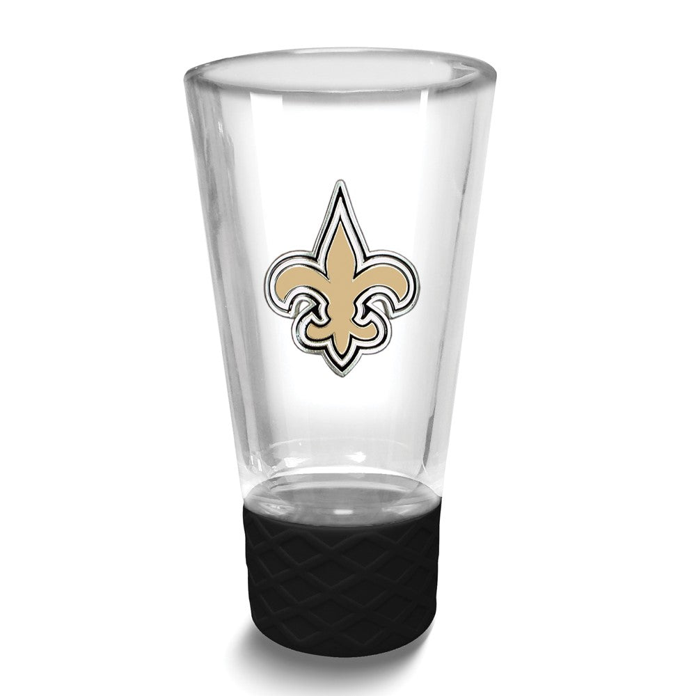 NFL New Orleans Saints Collectors 4 oz. Shot Glass with Silicone Base